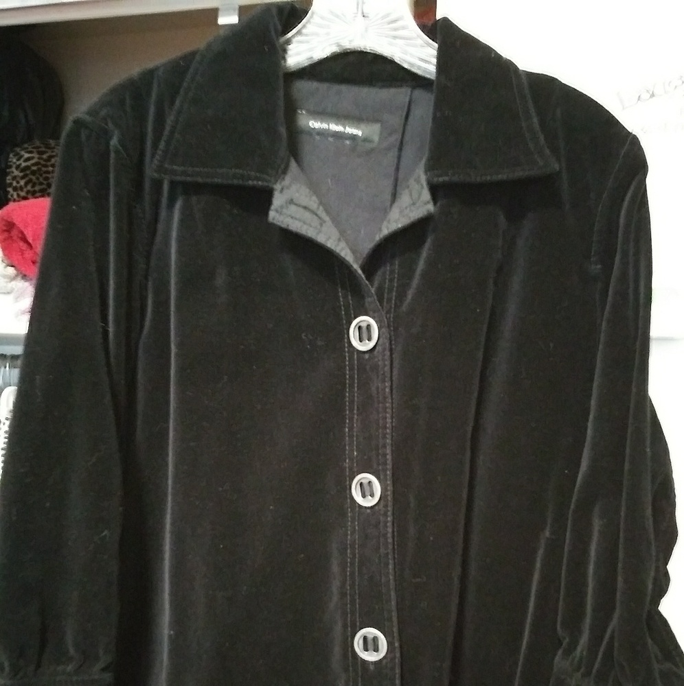 Calvin Klein jeans velour jacket